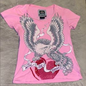 Pink Harley Davidson shirt short sleeve size small